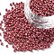 (Repacking Service Available) Glass Seed Beads, Opaque Colors Lustered, Round, Red, 8/0, 3mm, Hole: 1mm, about 12g/bag
