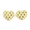 Rack Plating Alloy Beads, Cadmium Free & Nickel Free & Lead Free, Heart, Golden, 12x14x5.5mm, Hole: 1.8mm