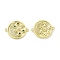Brass Micro Pave Colorful Cubic Zirconia Connector Charms, Cadmium Free & Nickel Free & Lead Free, Moon with Star Links, Golden, 18x23x3mm, Hole: 1.5mm