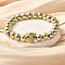 Brass Micro Pave Cubic Zirconia Beads Stretch Bracelets for Women Men, Lead Free & Cadmium Free, Long-Lasting Plated, Real 18K Gold Plated, Tiger, Inner Diameter: 2-1/8 inch(5.25cm), Tiger: 11.5x10.5x6mm