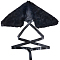 Artificial Wool Shawls, with Imitation Leather Belts, Black, 910x310x45mm