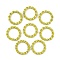 Aluminum Quick Link Connectors, Twisted Round Ring, Yellow, 24~24.5x3.5~4mm, Inner Diameter: 17~17.5mm