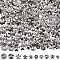 300Pcs 10 Style 304 Stainless Steel Bead Caps, Flower, Stainless Steel Color, 5.5~10.5x6~10x1.5~3mm, Hole: 0.5~1.2mm, 30pcs/style