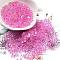 Luminous Glass Seed Beads, Glow in the Dark, Peanut, Orchid, 2.5x4x2mm, Hole: 0.8mm, about 250pcs/10g