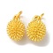 Rack Plating Alloy Charms, Cadmium Free & Lead Free, Durian, Matte Gold Color, 14x9.5x8.5mm, Hole: 4mm