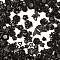 Acrylic Pearly Lustre Beads, Mixed Shapes, Black, 11.5~25x8~25x2~6mm, Hole: 1~2mm