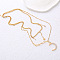 European Stainless Steel Moon Pendant Double Layered Necklaces for Women, Golden