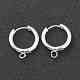 201 фурнитура для сережек-колец Huggie Hoop из нержавеющей стали STAS-P283-01D-S-1