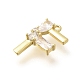 Латунные микро проложить кубического циркония подвески KK-M310-01G-06-2