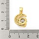 Латунные микропаве прозрачные подвески с фианитом KK-B096-01G-3