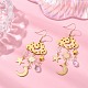 Серьги из прозрачного стекла EJEW-TA00259-01-3