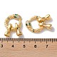 Латунные микро проложить кубического циркония раз за застежками KK-F867-45G-4