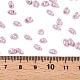 Непрозрачные цвета блестящие стеклянные бусины SEED-T006-02E-4