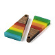 Подвески Pride на тему радуги из смолы и орехового дерева WOOD-K012-10C-2