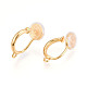 Серьги-клипсы из латуни с микропаве из кубического циркония KK-N261-122C-G-2