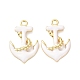 Кулоны из экологически чистой латуни с эмалью STAS-C031-01G-2
