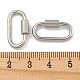 Подвески-карабинчики с винтовым замком из нержавеющей стали 304 STAS-C092-04D-P-3