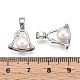 Подвески из натурального пресноводного жемчуга PEAR-N020-07N-3