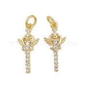 Латунные микропаве прозрачные подвески с фианитом KK-A269-34G