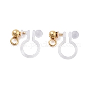 202 фурнитуры для сережек-клипс из нержавеющей стали STAS-B072-17G