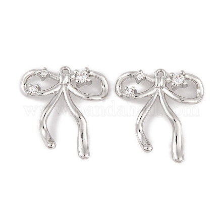 Латунные микропаве прозрачные подвески с фианитом KK-L212-07P-1