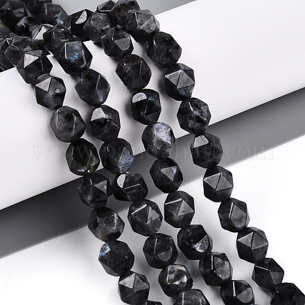 Натуральные нити бус из ларвикита G-T139-8mm-51-1