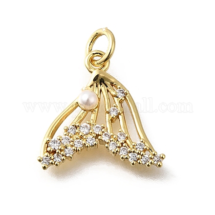 Латунные микро проложить кубического циркония подвески X-KK-U072-25G-1