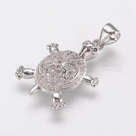 Латунные микро проложить кубического циркония подвески ZIRC-G104-23P-1