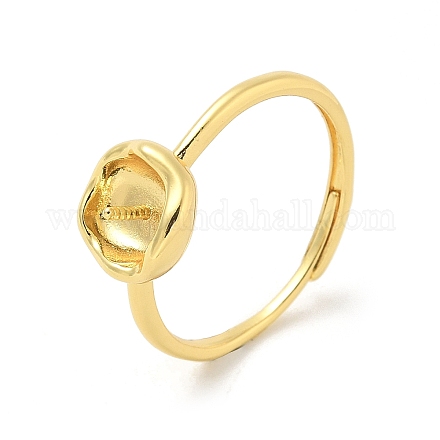 Закрепки кольца из латуни с открытой манжетой KK-G518-10G-04-1