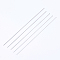 Iron Beading Needle, with Hook, For Quartz Gemstone Beads, Bead Threader, Platinum, 18x0.04cm