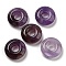 Natural Amethyst Pendants, Donut/Pi Disc Charms, 18~18.5x6mm, Hole: 5.5~6mm