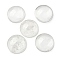 Natural Quartz Crystal Cabochons, Rock Crystal, Flat Round, 30x7~8.5mm