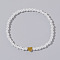 Heart Fashionable Imitation Pearl Bead Stretch Bracelets for Women