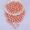 Round Silicone Focal Beads, Linen, 15mm, Hole: 2mm