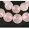 Gemstone Beads Strand, Natural Rose Quartz, Round, about 12mm in diameter, hole: 1mm