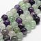 Natural Fluorite Bead Strands, Round, Grade AB, 6mm, Hole: 1mm, about 61pcs/strand, 14.9 inch~15.1  inch