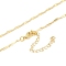 Brass Chain Necklaces, Link Chains, Real 18K Gold Plated, 18.11 inch(460mm)