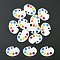 Opaque Resin Pendants, Drawing Board Shaped Charms, Colorful, 24~25x17x4.5mm, Hole: 3mm