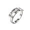 201 Stainless Steel Finger Rings, Word Keep Going, Stainless Steel Color, Inner Diameter: 20mm