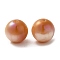 Iridescent Opaque Resin Beads, Candy Beads, Round, Chocolate, 12x11.5mm, Hole: 2mm