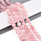 Dyed Natural White Jade Beads Strands, Round, Faceted, Pink, 8mm, Hole: 0.9mm, about 49~50pcs/strand, 37~38cm
