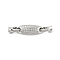 Brass Micro Pave Cubic Zirconia Fold Over Clasps, Cadmium Free & Nickel Free & Lead Free, Oval, Platinum, 44mm