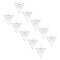 201 Stainless Steel Pendants, Filigree Joiners Findings, Laser Cut, Triangle with Eye, All Seeing Eye, Stainless Steel Color, 20x19.5x1mm, Hole: 1.4mm, 10pcs/box