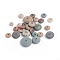 Natural Mixed Gemstone Beads, Frosted, Rondelle, 6~14.5x3.5~6mm, Hole: 1mm