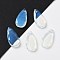 Opalite Faceted Pendants, Teardrop Charms, 25x13x4mm, Hole: 1mm