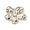 ABS Plastic Imitation Pearl Pendants, Flower, with 304 Stainless Steel Findings, PVD Vacuum Plating, Real 18K Gold Plated, 26.5x32x4mm, Hole: 1.5mm
