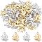 40Pcs 2 Colors Rack Plating Alloy Pendants, with Crystal Rhinestone, Cadmium Free & Nickel Free & Lead Free, Moon with Star, Platinum & Light Gold, 13.5x13x4mm, Hole: 1.5mm, 20Pcs/color