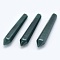 Natural Moss Agate Pointed Beads, Healing Stones, Reiki Energy Balancing Meditation Therapy Wand, Bullet, Undrilled/No Hole Beads, 50.5x10x10mm