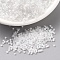 MIYUKI Delica Beads, Cylinder, Japanese Seed Beads, 11/0, (DB0222) White Opal AB, 1.3x1.6mm, Hole: 0.8mm, about 100000pcs/500g