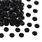 Preciosa® MAXIMA Crystal No Hotfix Flatback Stones, Czech Crystal, Dura Foiling, Round(438 11 615 Chaton Rose), 23980 Jet, SS12(3~3.2mm)